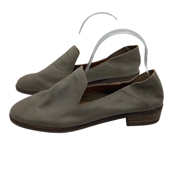 Lucky Brand Cahill Leather Slip-On Loafers Women Size 8 Taupe - Picture 5 of 8